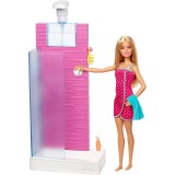 Set Barbie by Mattel Estate cabina dus cu papusa si accesorii {WWWWWproduct_manufacturerWWWWW}ZZZZZ]