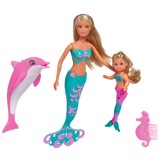 Set Simba Steffi Love Mermaid Friends papusa 29 cm, papusa 12 cm, delfin si accesorii {WWWWWproduct_manufacturerWWWWW}ZZZZZ]